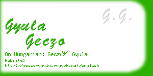 gyula geczo business card